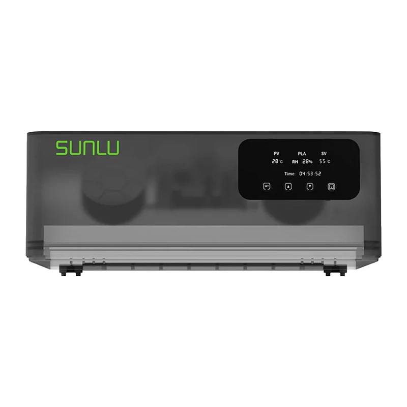Sunlu Filament Dryer for AMS Bambu Lab – 4-spoļu 360° karstā gaisa cirkulācijas žāvēšanas stacija ar reāllaika mitruma displeju, PTC sildītāju, regulējamu temperatūru 35-70°C un taimeri, ABS konstrukcija, 320W