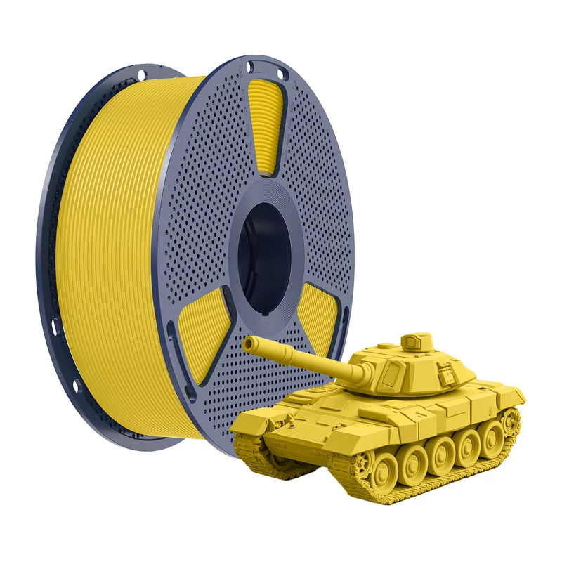 SUNLU PLA+ ātrgaitas 3D printera pavediens, dzeltens, 1,75 mm, 1 kg