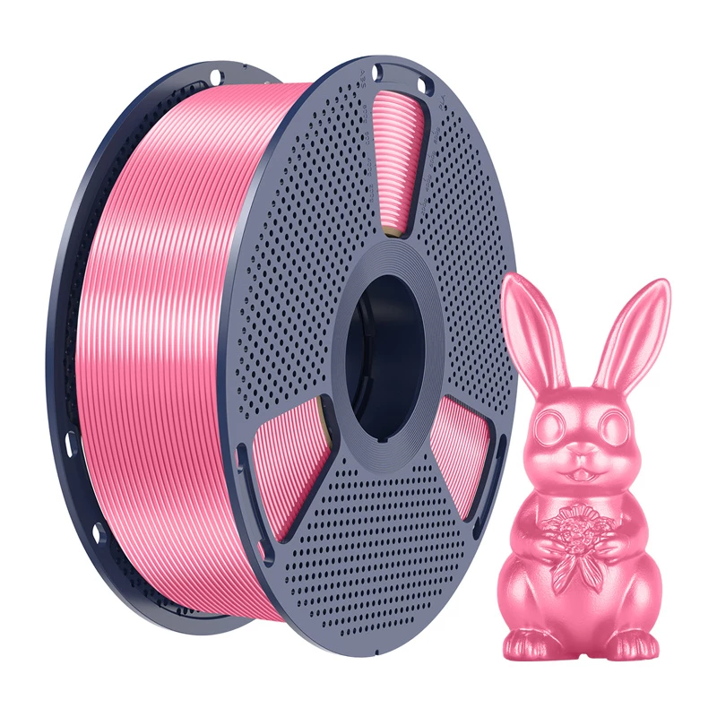 Sunlu PLA+ Silk Pavediens 1.75mm Rozā 1kg – High Gloss Silk Finish FDM 3D Printeriem
