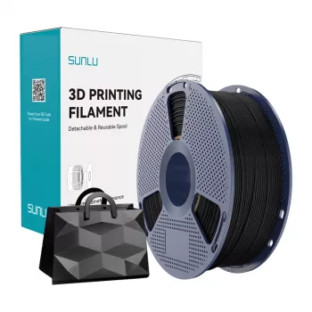 SUNLU TPU Silk B 3D printera pavediens 1.75 mm 1 kg melns