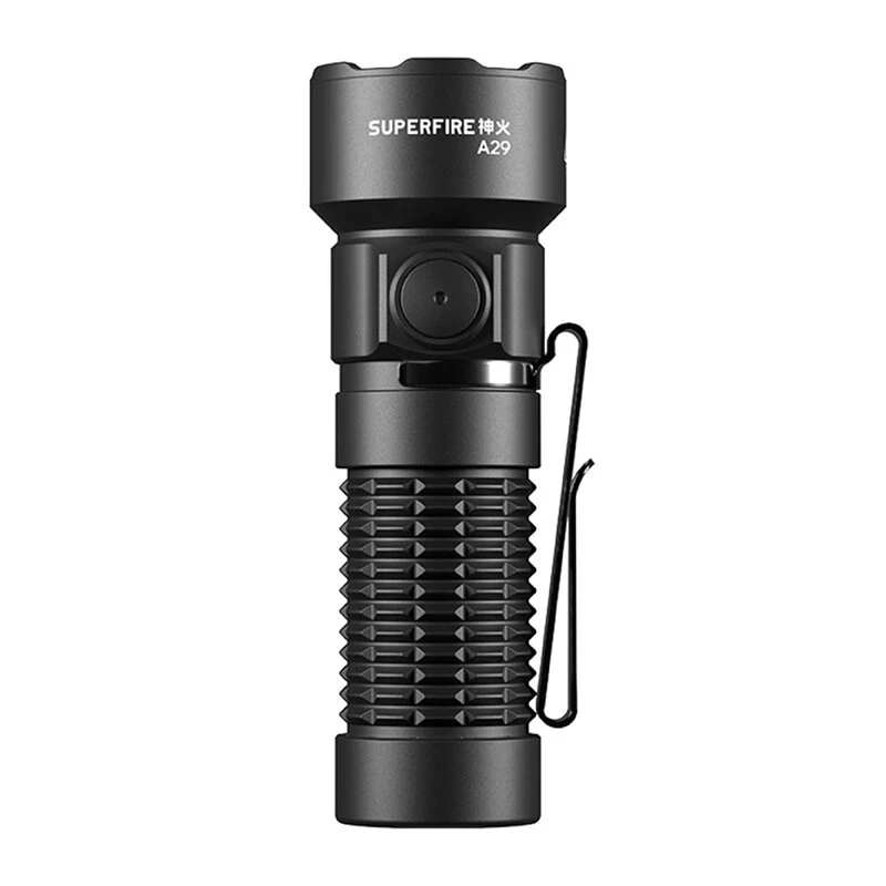 Superfire A29 USB-C uzlādējams rokas lukturis, 1200 lūmenu, 280 m staru kūlis, 5 režīmi