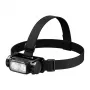 SUPERFIRE HL106 uzlādējama LED galvas lampa, 1200 lūmeni, USB-C, IPX4, 200 m stars, 5 režīmi, regulējams leņķis, melna
