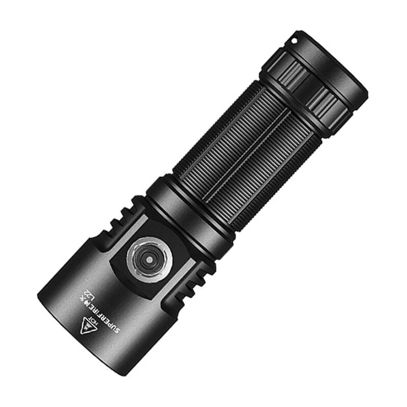 Superfire L22 XHP70.2 LED lukturītis 3000 lūmenu USB-C uzlādējama power bank melns