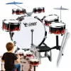 SUPRIMO K-DRUMS 2 Liels bērnu bungu komplekts ar 6 bungām, sarkans/melns