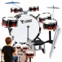 SUPRIMO K-DRUMS 2 Liels bērnu bungu komplekts ar 6 bungām, sarkans/melns