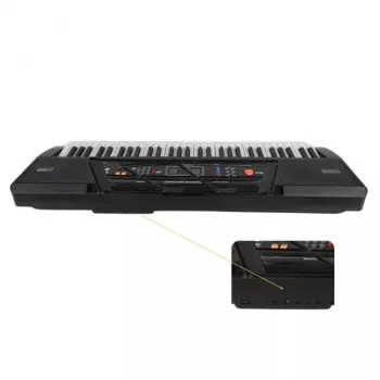 SUPRIMO MQ 6116 61 taustiņu bērnu mācību klaviatūra ar LCD, 128 balsīm, 128 ritmiem, ierakstīšanu, mikrofona ieeju, melna