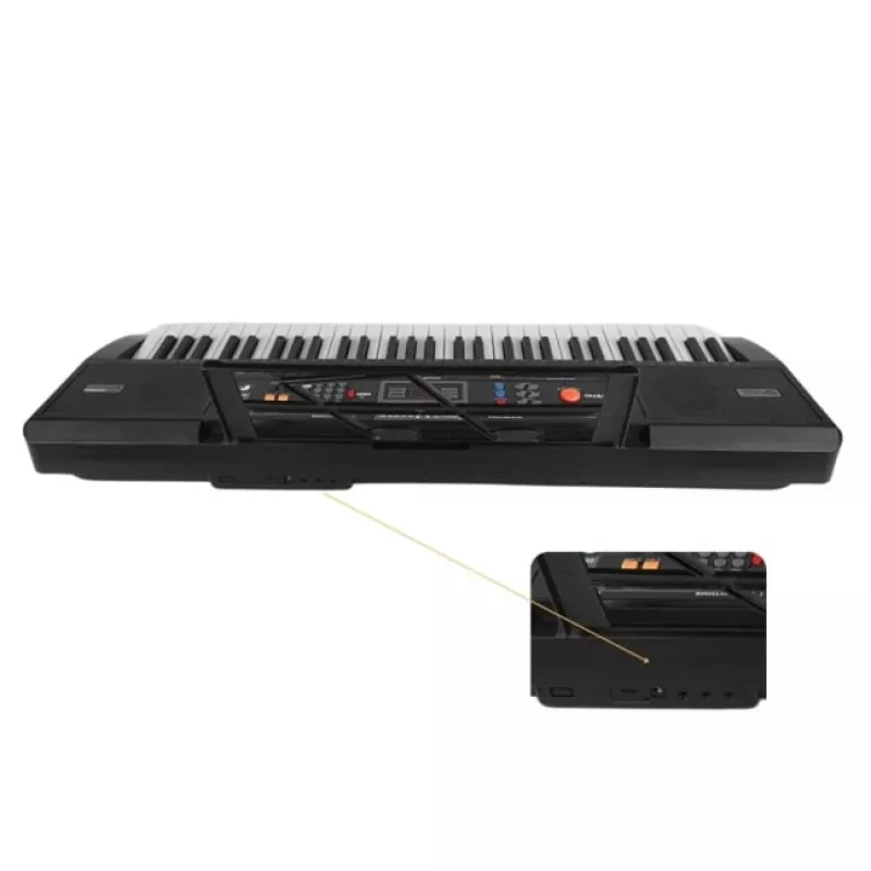 SUPRIMO MQ 6116 61 taustiņu bērnu mācību klaviatūra ar LCD, 128 balsīm, 128 ritmiem, ierakstīšanu, mikrofona ieeju, melna