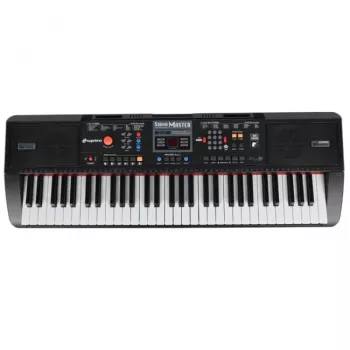 SUPRIMO MQ 6116 61 taustiņu bērnu mācību klaviatūra ar LCD, 128 balsīm, 128 ritmiem, ierakstīšanu, mikrofona ieeju, melna