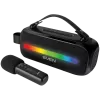 SVEN PS-255 Skaļrunis, Melns (12W, Bluetooth, FM, USB, Karaokes Mikrofons, 3600mAh)
