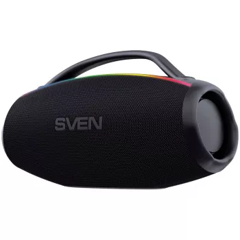 SVEN PS-399 portatīvais Bluetooth skaļrunis 100W RMS ar Auracast, TWS, IPx5, USB, melns
