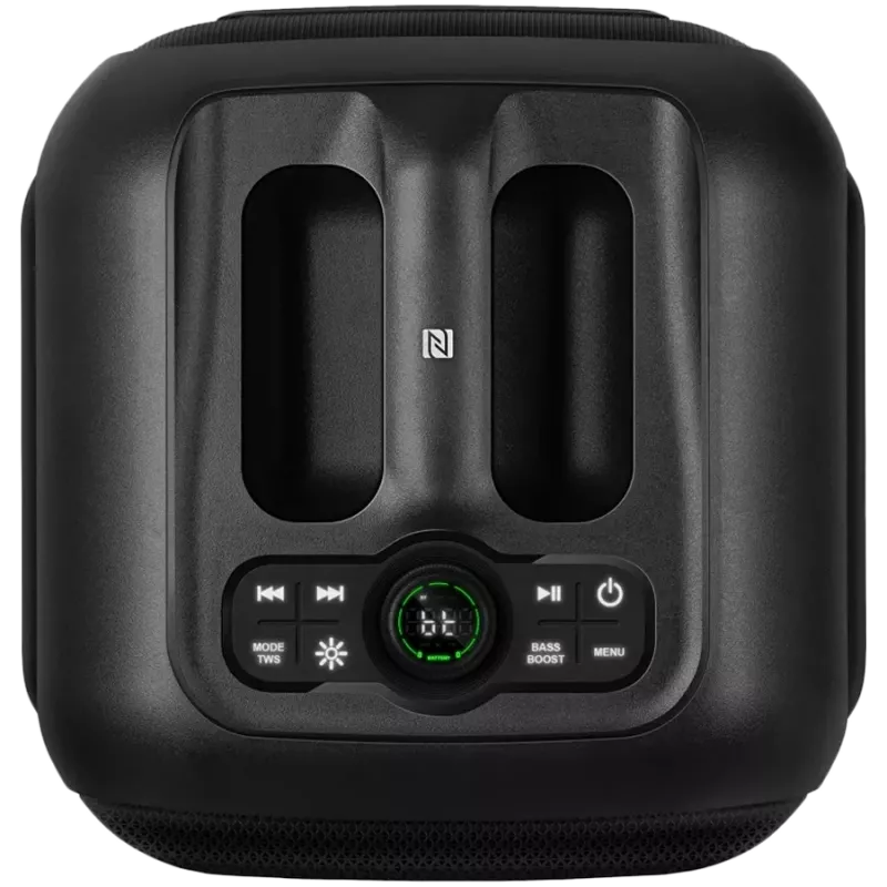 SVEN PS-880 Pārnēsājams Bluetooth skaļrunis, 110W RMS, TWS, FM, USB, microSD, LED displejs, litija baterija, melns