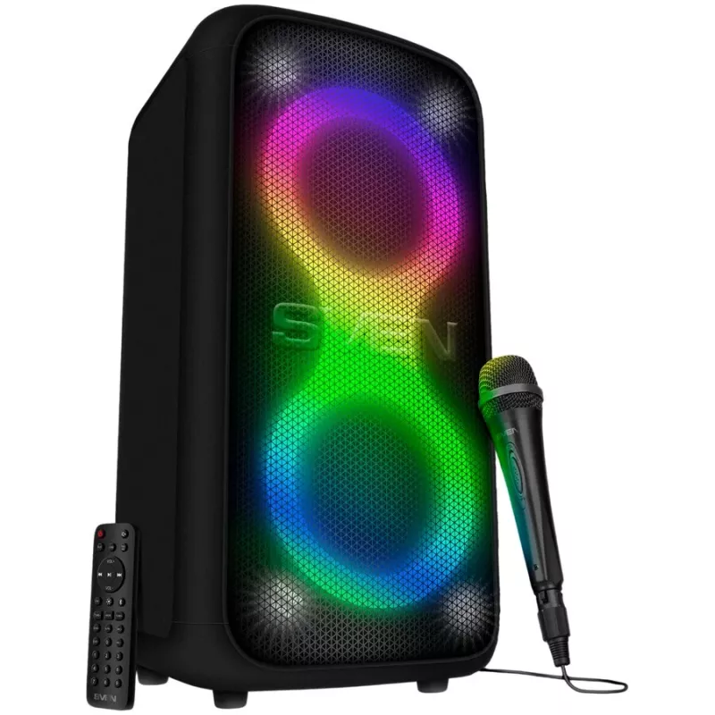 SVEN PS-960 2.0 pārnēsājamais Bluetooth skaļrunis 160W TWS FM USB LED melns