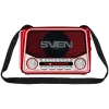SVEN SRP-150 Pārnēsājams skaļrunis, sarkans (3W, Bluetooth, FM/AM/SW, USB, microSD, lukturītis, akumulators)