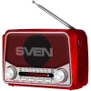 SVEN SRP-150 Pārnēsājams skaļrunis, sarkans (3W, Bluetooth, FM/AM/SW, USB, microSD, lukturītis, akumulators)