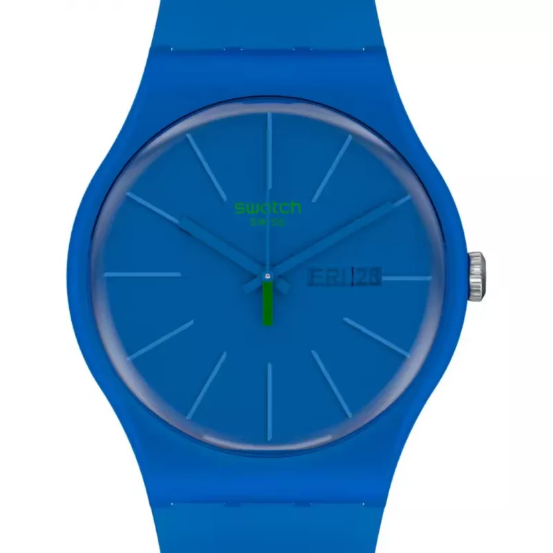 Swatch New Gent SO29N700 Vīriešu Zils Biokeramikas Pulkstenis 41mm