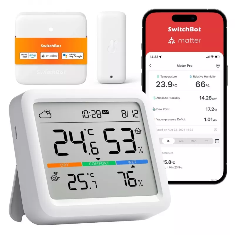 SwitchBot Meter Pro laikapstākļu stacija termometrs higrometrs balts