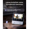 Switchbot SWB VDB-M-SW - WiFi video durvju zvans ar 4.3 inch krāsu displeju (Balts/Sudrabs)