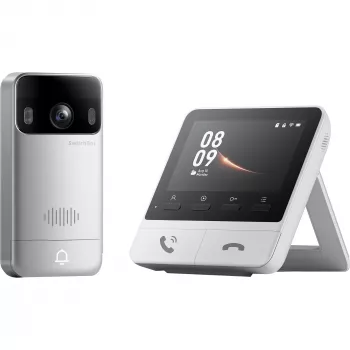 Switchbot SWB VDB-M-SW - WiFi video durvju zvans ar 4.3 inch krāsu displeju (Balts/Sudrabs)