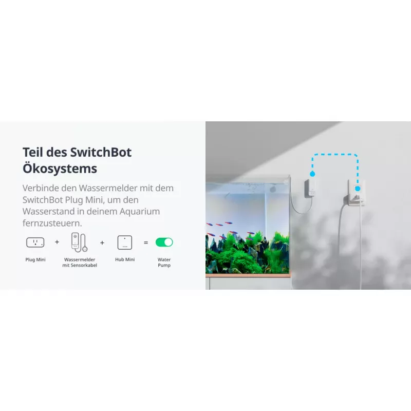 SwitchBot Wi-Fi Ūdens Noplūdes Detektors ar Sensora Kabeli