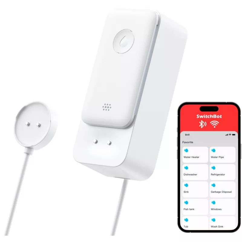 SwitchBot Wi-Fi Ūdens Noplūdes Detektors ar Sensora Kabeli