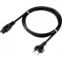 SYGONIX SY-5042688 Aukstās iekārtas barošanas kabelis, Schuko uz IEC C13, 1,8 m, melns