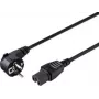 Sygonix SY-5043444 Silto ierīču barošanas kabelis Schuko uz IEC C15 2 m Melns