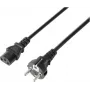 Sygonix SY-5243888 3m Schuko uz IEC C13 barošanas kabelis, H05VV-F 3G0.75, 10A/250V, melns