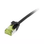 Synergy21 CAT6A RJ45 ielāpu kabelis, 2m, melns, U/FTP, plāns 3.8mm, TPE/LSZH Superflex, AWG32
