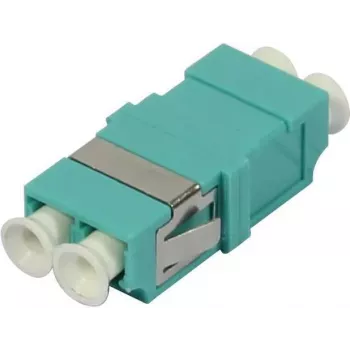 SYNERGY21 LC Duplex daudzmodu šķiedras optiskais adapteris, 50/125µm, akvamarīna krāsā, bez atloka S215481