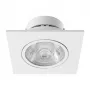 SYNERGY21 LED Iebūvējamais Griestu Prožektors Helios Balts - Kvadrātveida + Grozāms - Silts Balts