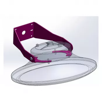 Synergy21 Sienas kronšteins UFO LED prožektoram, izmērs L, garā roka (300 mm), antracīts