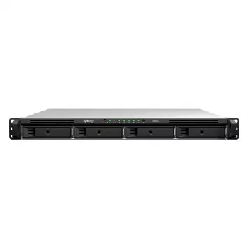 Synology RS826+ 1U plaukta 4 nodalījumu NAS, AMD Ryzen V1500B, 4GB DDR4 ECC, 4x 1GbE, bez diskiem