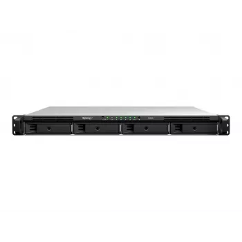Synology RS826+ 1U plaukta 4 nodalījumu NAS, AMD Ryzen V1500B, 4GB DDR4 ECC, 4x 1GbE, bez diskiem