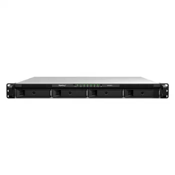 Synology RS826RP+ 4 vietu 1U Rackmount NAS, AMD Ryzen V1500B, 8GB DDR4 ECC, 4x 1GbE, Redundant PSU