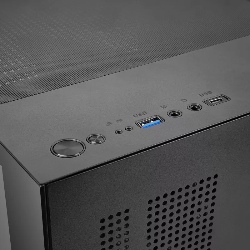 TACENS MARS MC-CUBE Micro-ATX korpuss, melns, rūdīts stikls, ARGB, USB-C