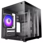 TACENS MARS MC-CUBE Micro-ATX korpuss, melns, rūdīts stikls, ARGB, USB-C