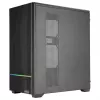 TACENS MARS MC-QUANTUM Mid-Tower ATX korpuss ar 3x120mm FDB ventilatoriem + 1x120mm ARGB ventilatoru, USB-C, rūdīts stikls, melns