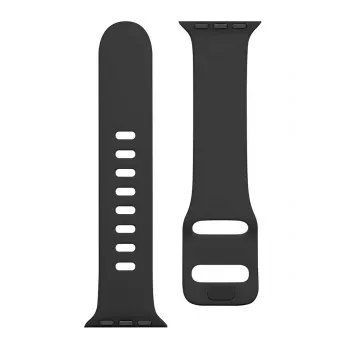 Taktiskais Apple Watch 38/40/41mm silikona siksniņa ar sprādzi melna