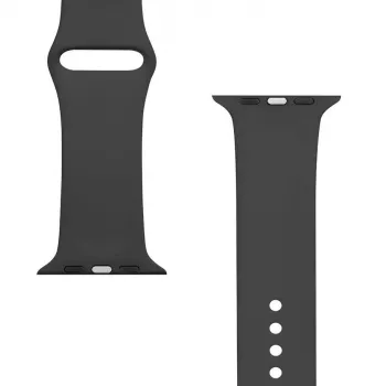 Taktiskais Apple Watch 42/44/45mm silikona siksniņa melna