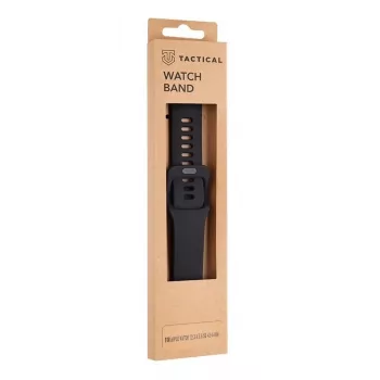 Taktiskā Apple Watch 42mm / 44mm silikona siksniņa ar sprādzi melna