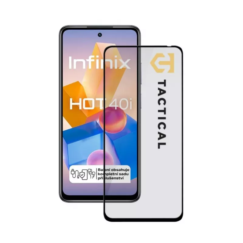 Tactical Glass Shield 5D for Infinix Hot 40i Black