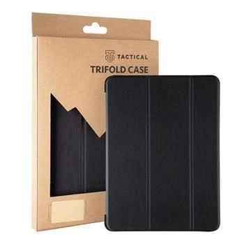Taktiskais Samsung Galaxy Tab S7/S8 grāmatveida trīsdaļīgais futrālis melns
