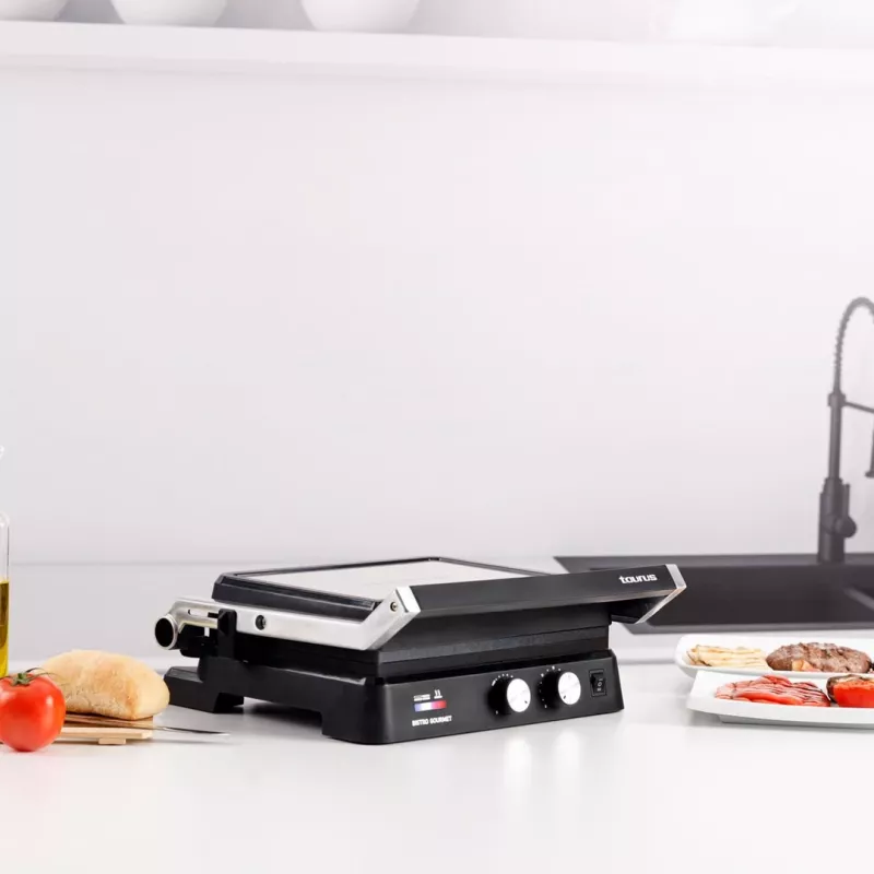 Taurus Bistro Gourmet 2600 W 2-in-1 kontaktgrils