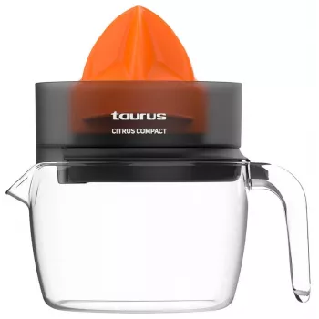 Taurus CITRUS COMPACT Elektriskā citrusaugļu spiede 30 W Melna, Oranža, Caurspīdīga