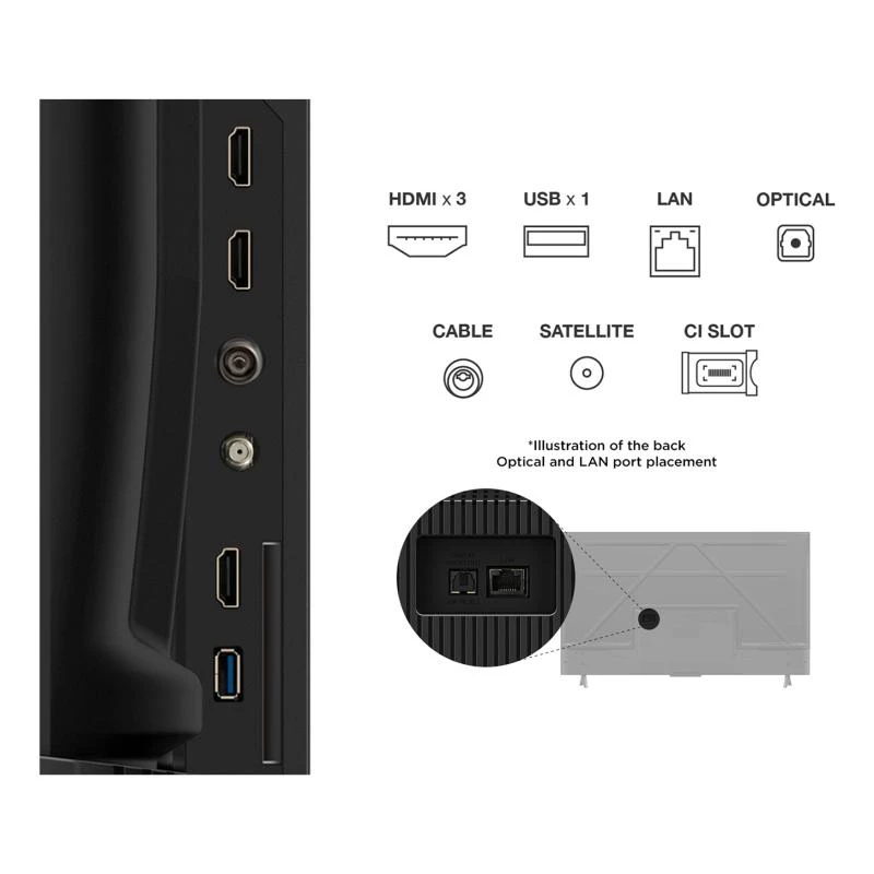 TCL 50P6K 50 collu (127 cm) 4K Ultra HD LED viedtelevizors ar Google TV, HDMI, VESA 200x200, LAN un Wi-Fi
