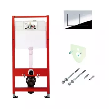 Tece Frame 9400412 ar pogu komplektu un blīvi piekaramajam WC