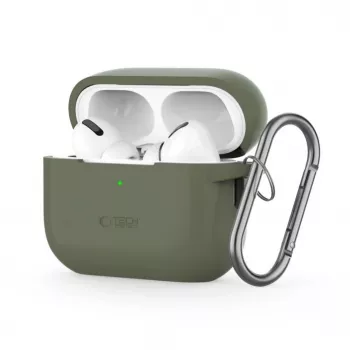 Tech-Protect Apple AirPods Pro 1 / 2 Silicone Hook Case Green