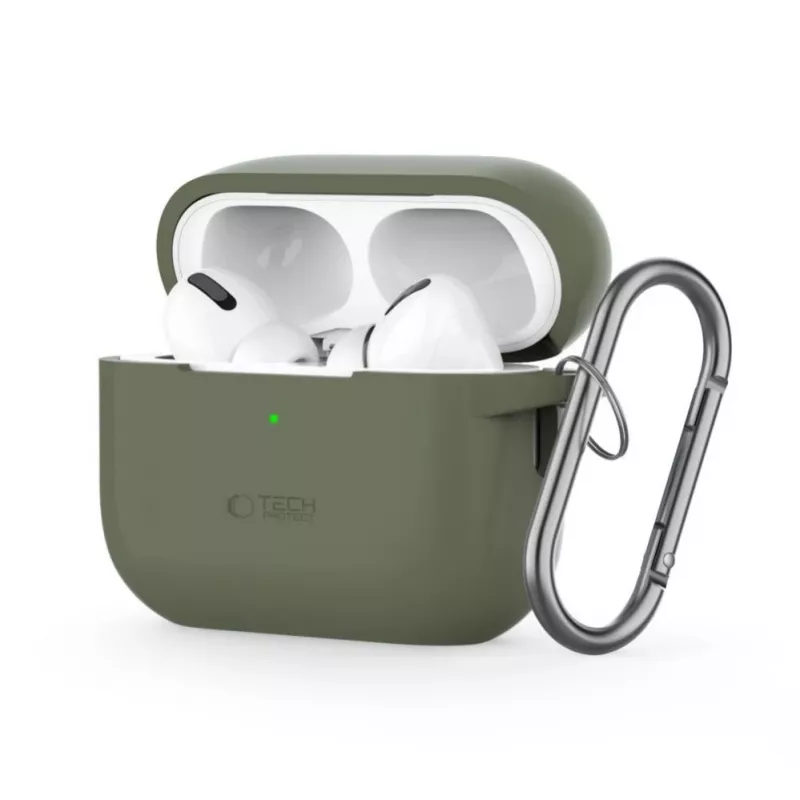 Tech-Protect Apple AirPods Pro 1 / 2 Silicone Hook Case Green