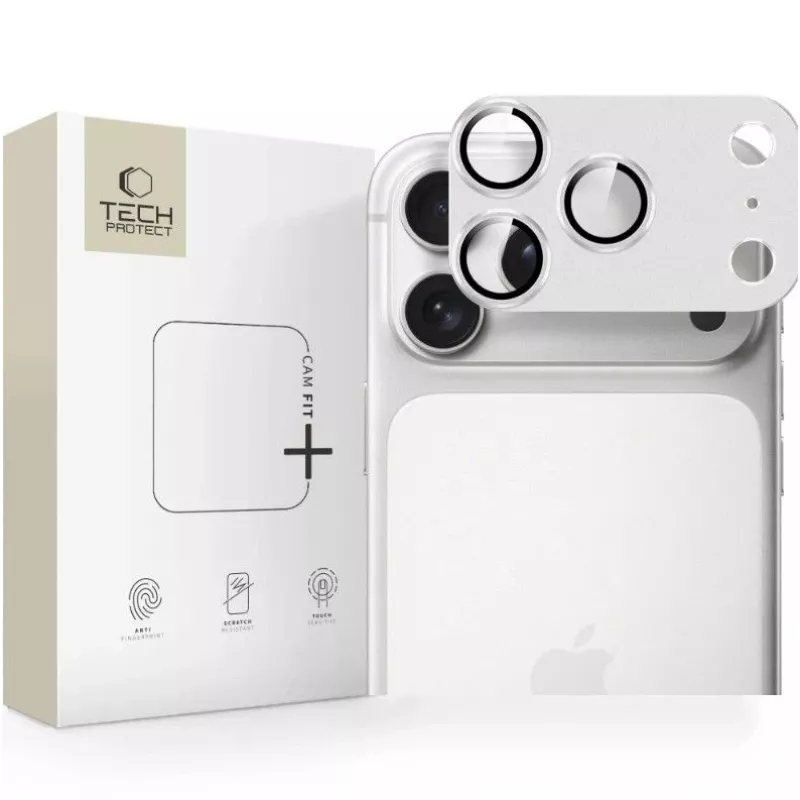 Tech-Protect CamFull Fit Camera Lens Protector for Apple iPhone 17 Pro Max - Silver