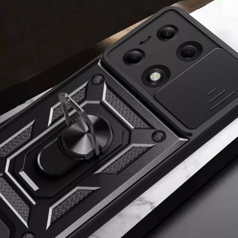 Tech-Protect CamShield Pro Case for Xiaomi Redmi Note 13 Pro 4G / LTE / Poco M6 Pro 4G / LTE - Black